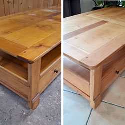 table basse en merisier