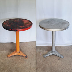 table bistrot en fonte