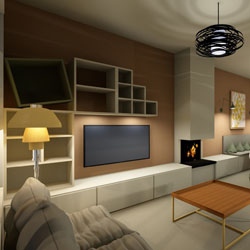 Agencement laqué en blanc et vert mat