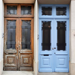 porte d'entrée en chêne 1