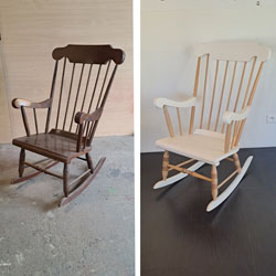 rocking chair en hêtre