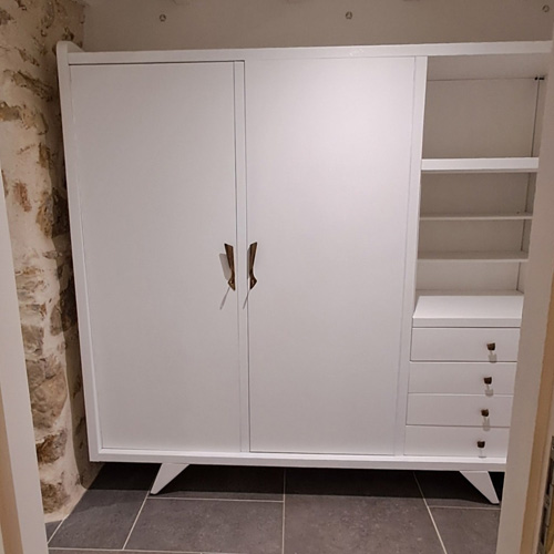 Armoire en formica - Laqué blanc mat